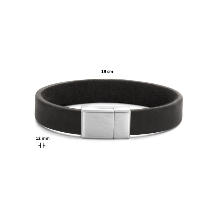 bracelet leather 12 mm stainless steel