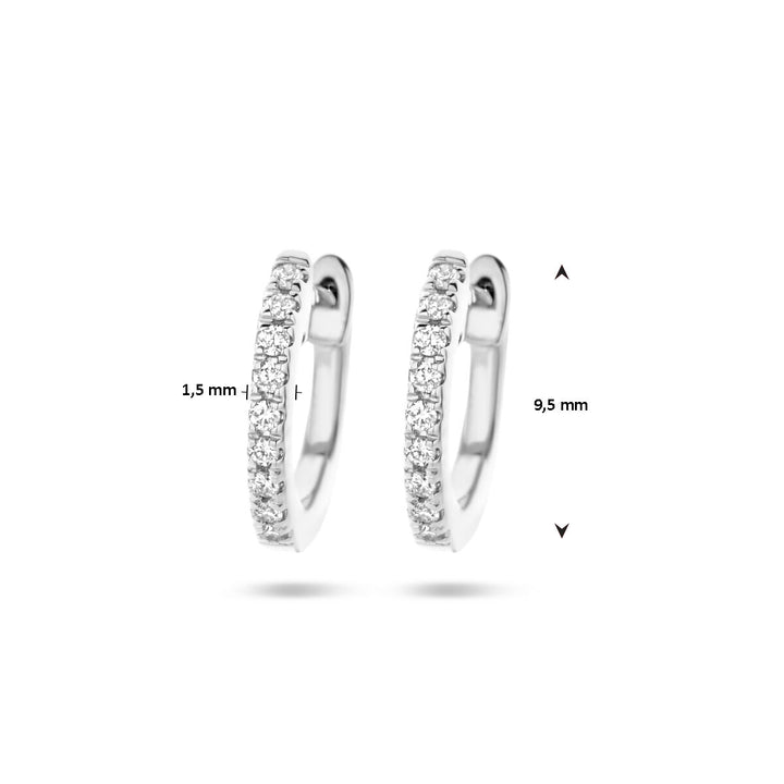 drop earrings diamond 0.06ct (2x 0.03ct) h si 14K white gold