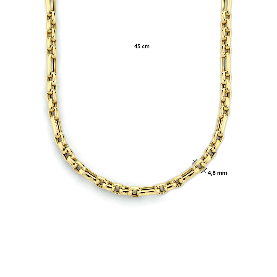 necklace anchor 4.8 mm 45 cm 14K yellow gold