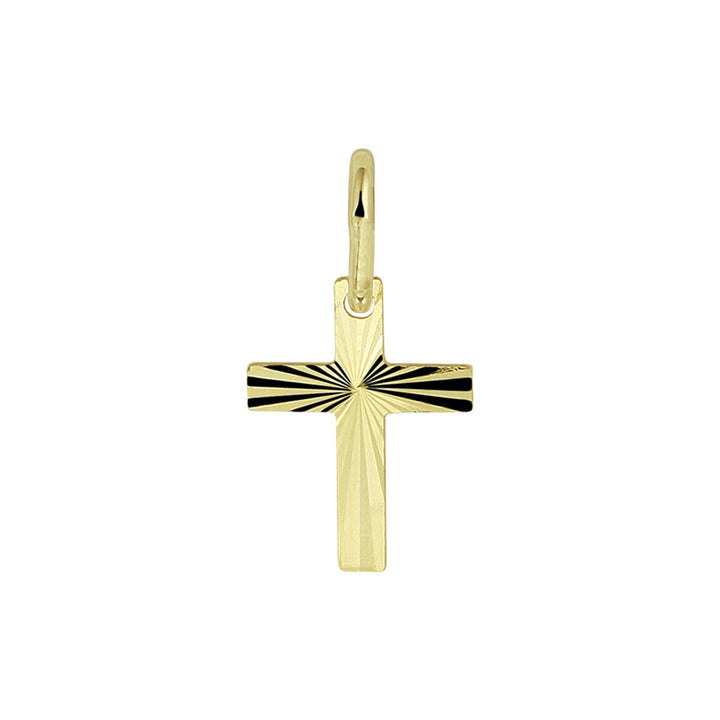 pendant cross solid 14K yellow gold