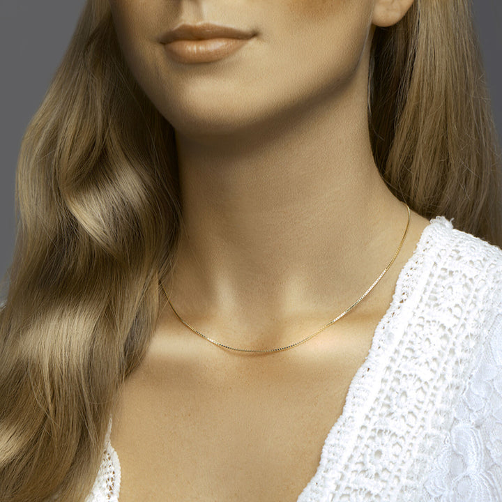 collier venetiaans 1,1 mm 3 micron zilver verguld (geel)