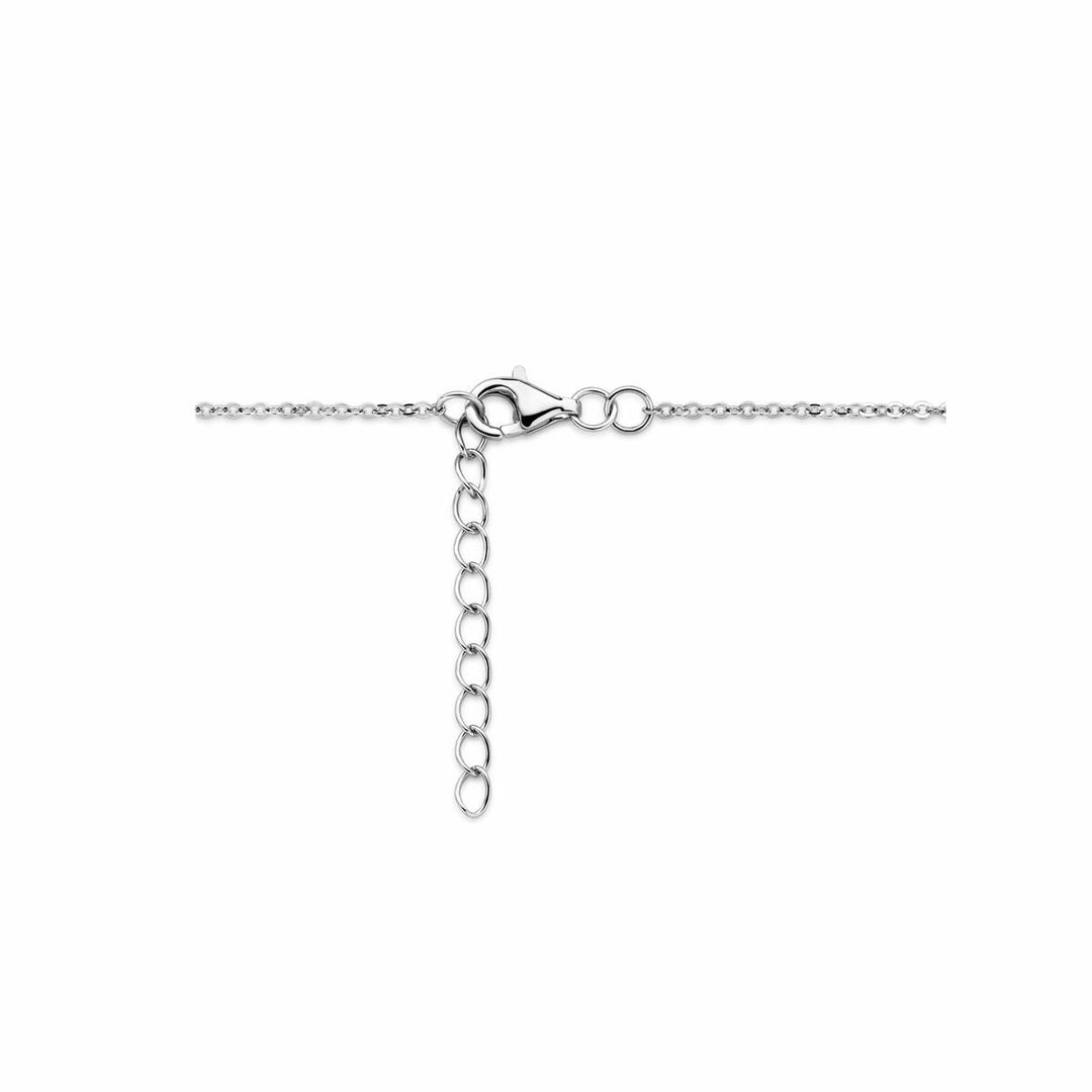 zirconia necklace 41.5 + 3 cm silver rhodium plated