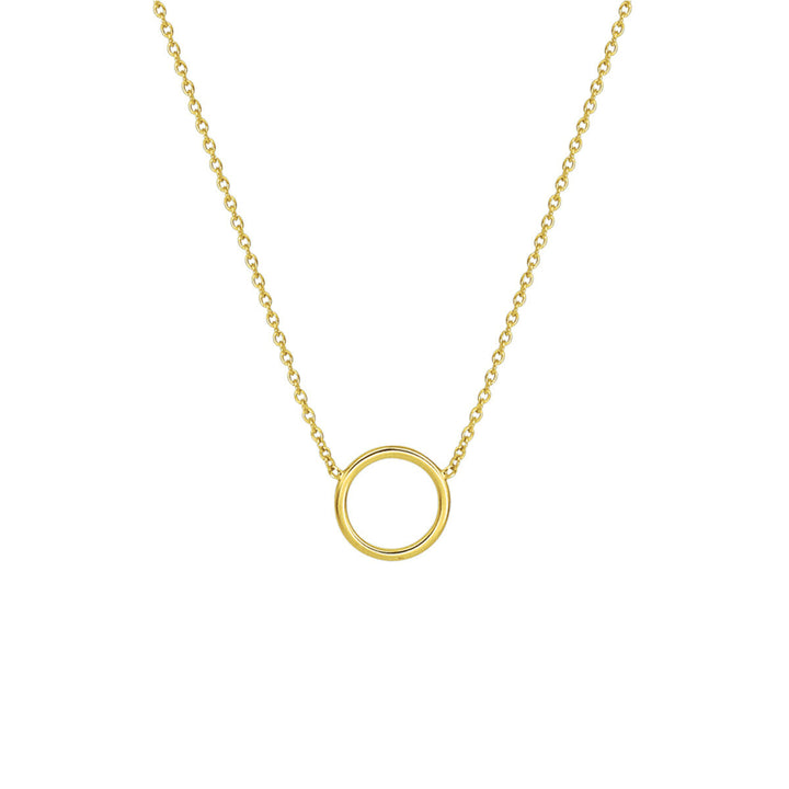 necklace round 41 + 5 cm 3 micron silver gold plated (yellow)