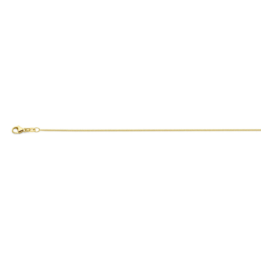 collier gourmette 4-zijdes geslepen 1,0 mm 41 - 43 - 45 cm 18K geelgoud