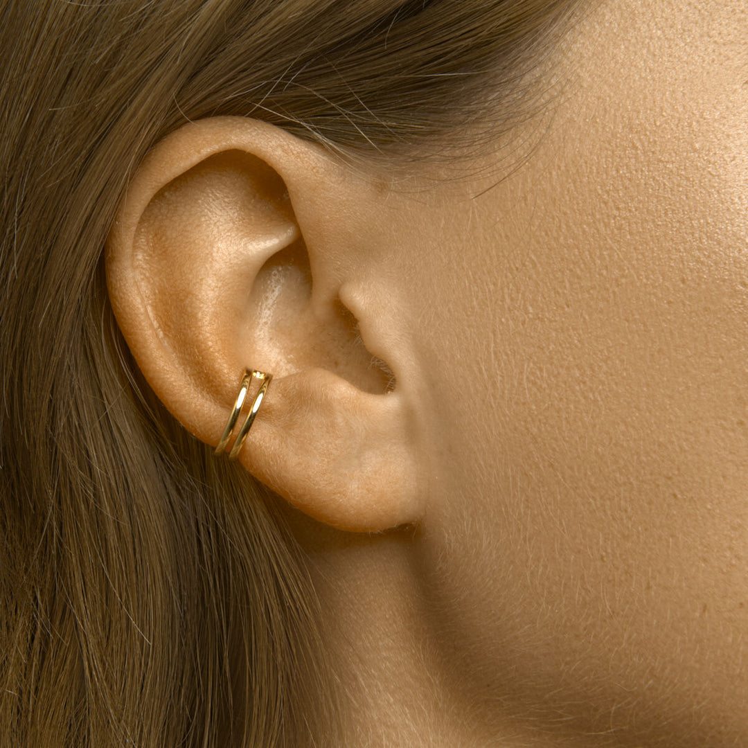 earcuff 1 micron silver gold plated (yellow)