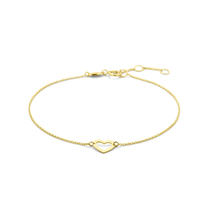 bracelet heart 16.5 - 17.5 - 18.5 cm 14K yellow gold