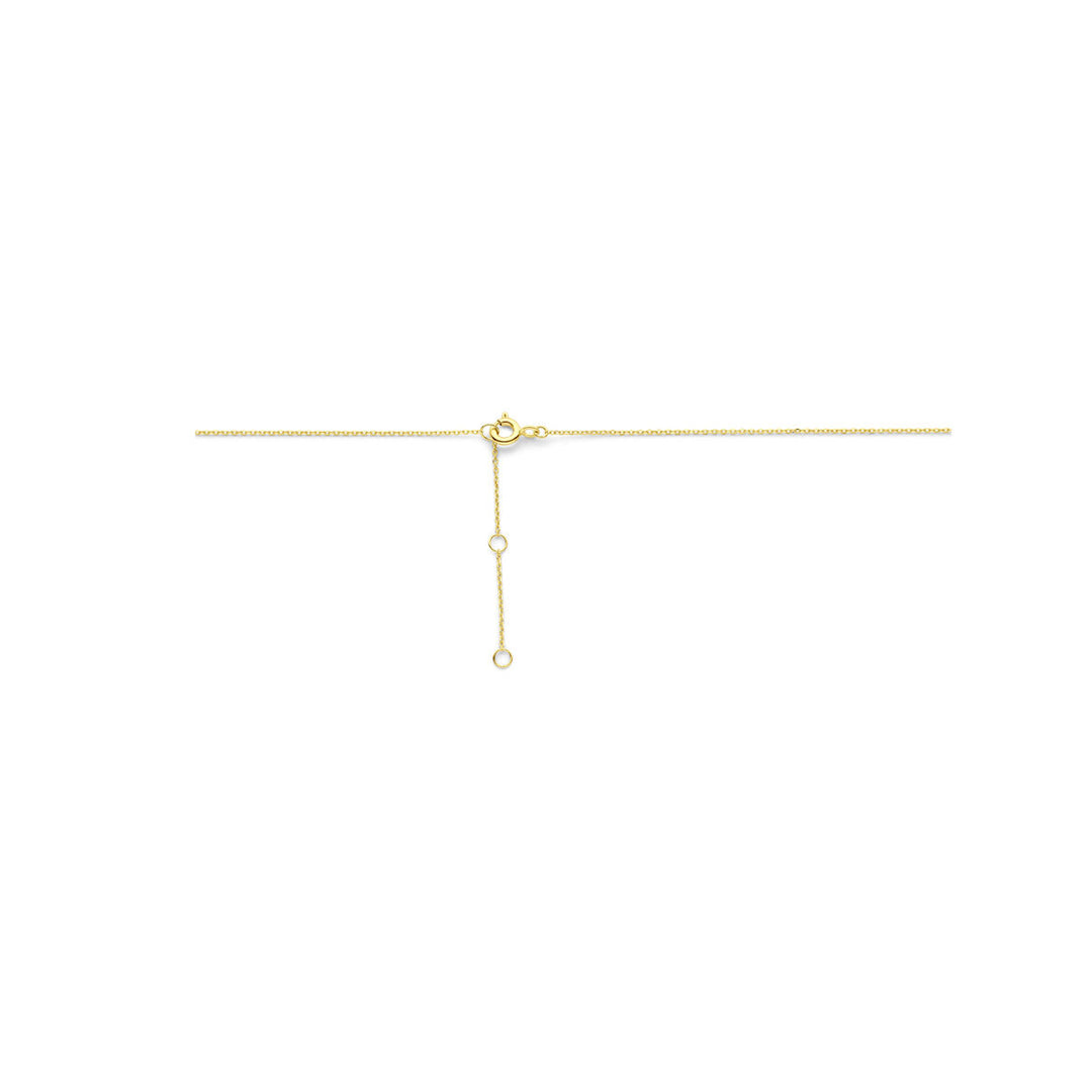 collier hartje lab grown diamant 0,7 mm 40 - 42 - 44 cm 0.25ct g si 14K geelgoud