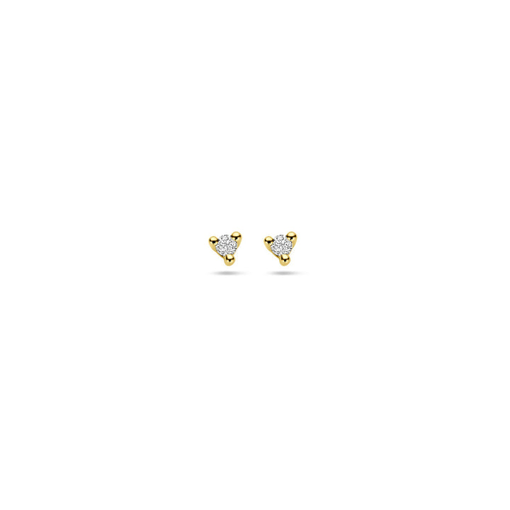 ear studs diamond 0.04ct (2x 0.02ct) h p1 14K yellow gold