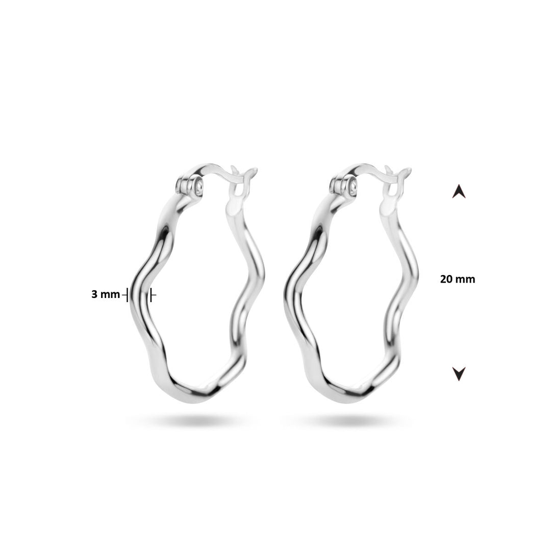 earrings silver rhodium plated