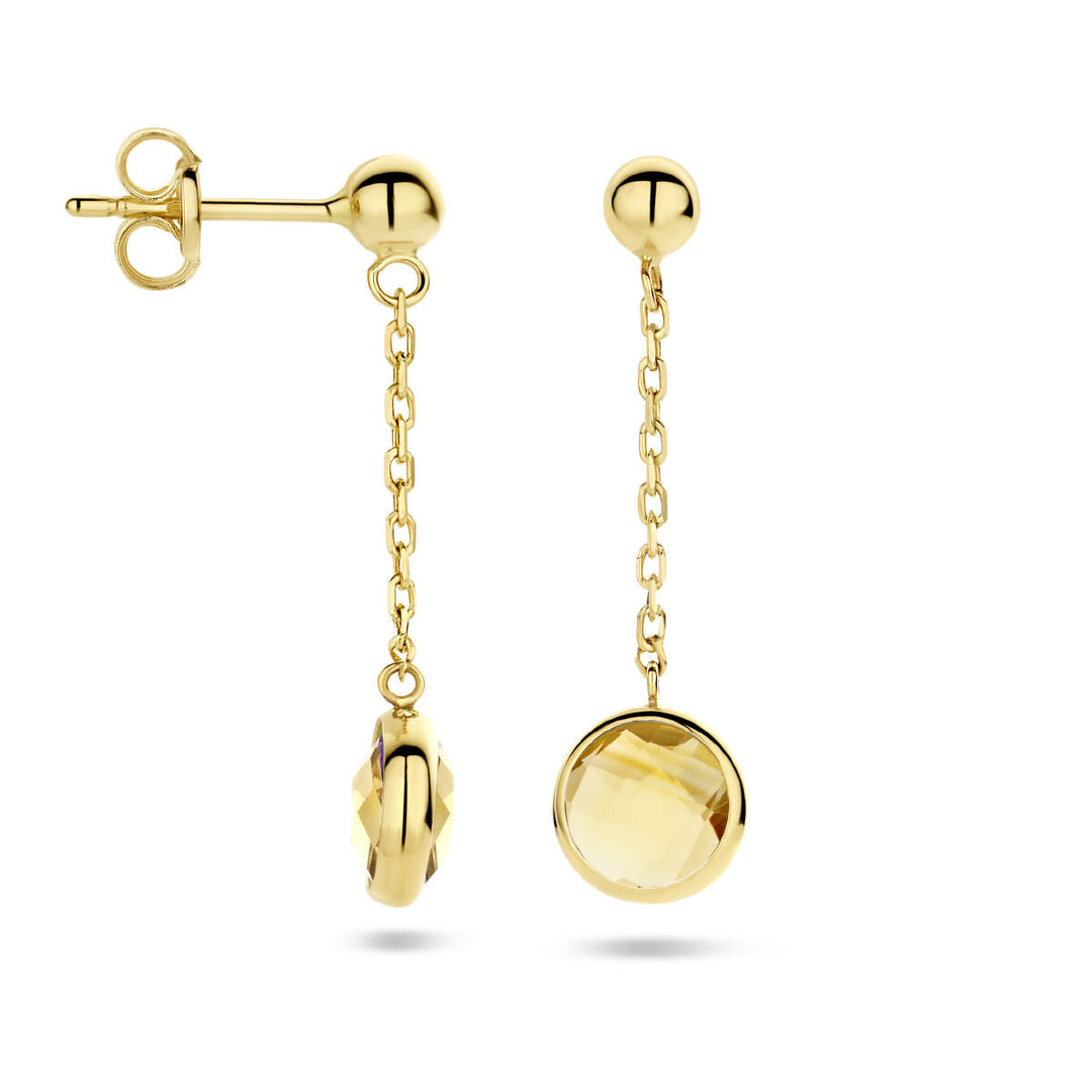 citrine earrings 14K yellow gold