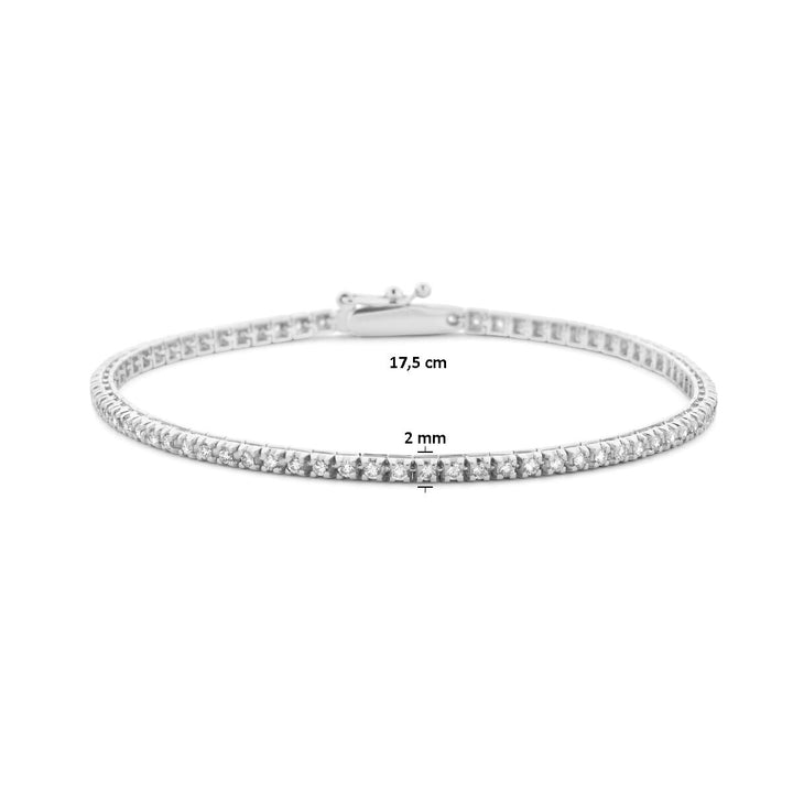 tennisarmband diamant 1.00ct h si 2,0 mm 17,5 cm 14K witgoud