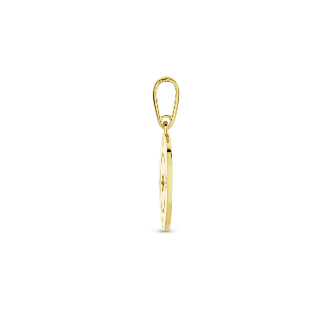 pendant compass 14K yellow gold