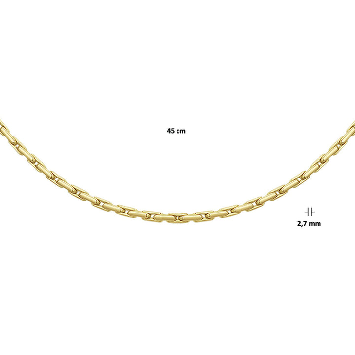 necklace cardano 2.7 mm 45 cm 14K yellow gold