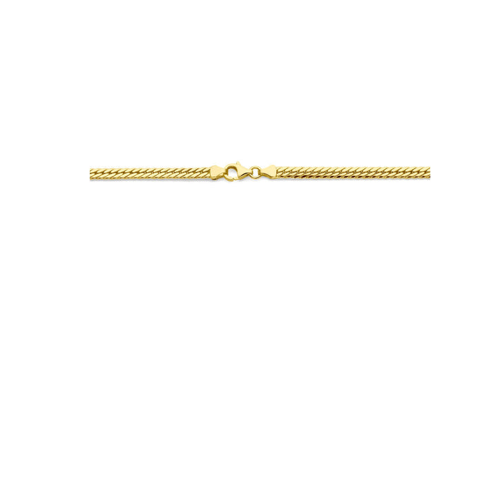 necklace gourmette 3.4 mm 43 cm 14K yellow gold