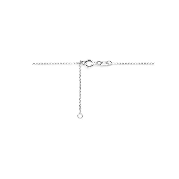 Gold ladies necklace bar diamond 14K white gold