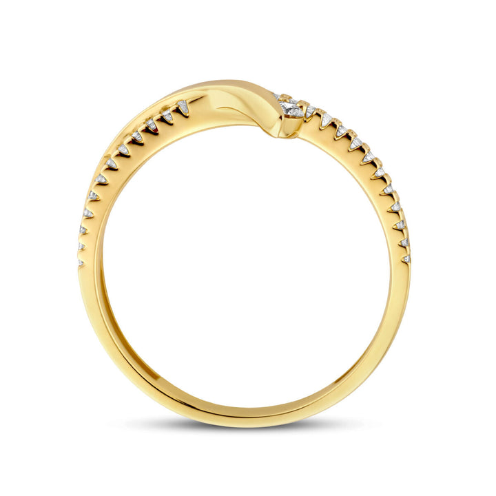 ring diamond 0.13ct h si 14K yellow gold