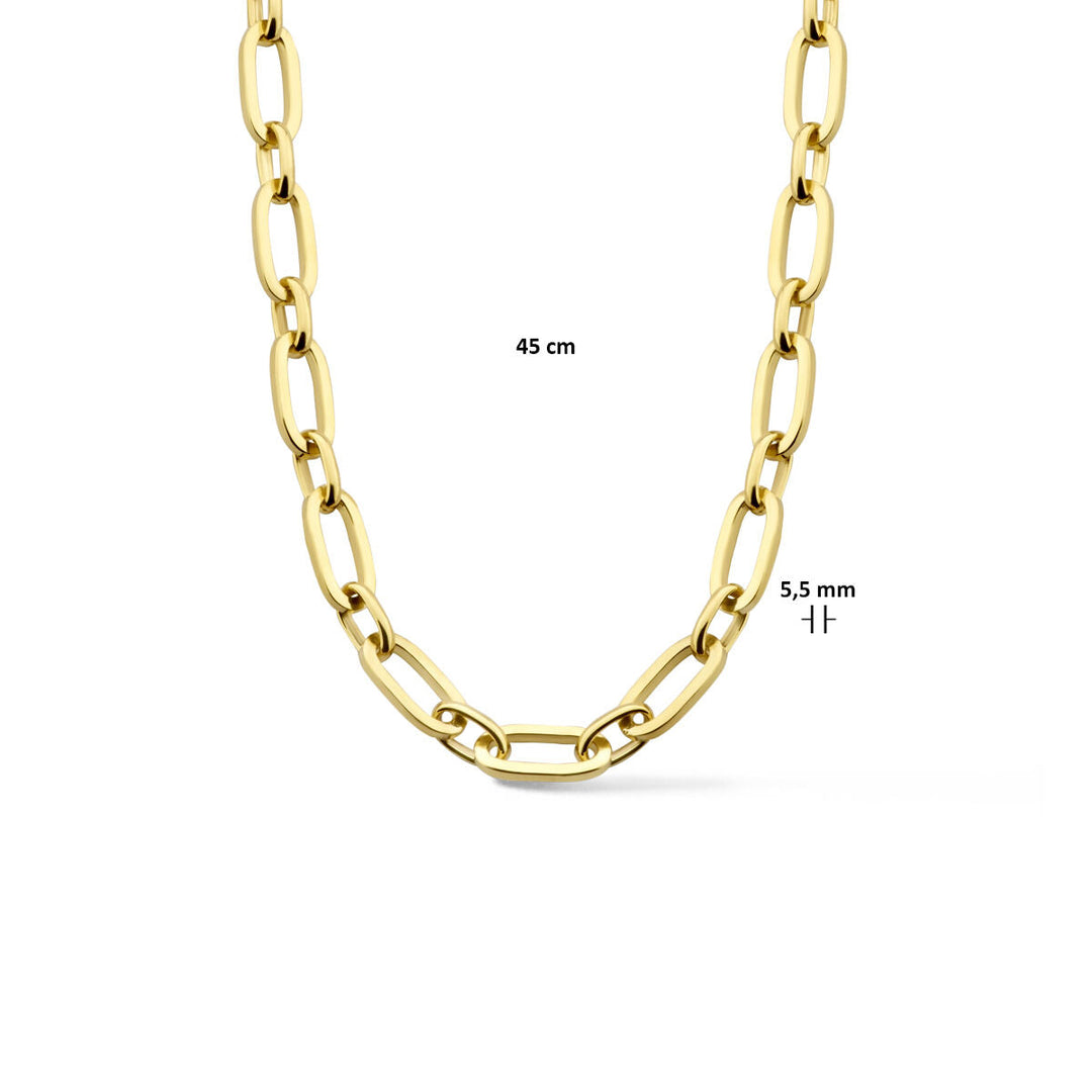 necklace anchor 5.5 mm 45 cm Zilgold (yellow gold with silver core)