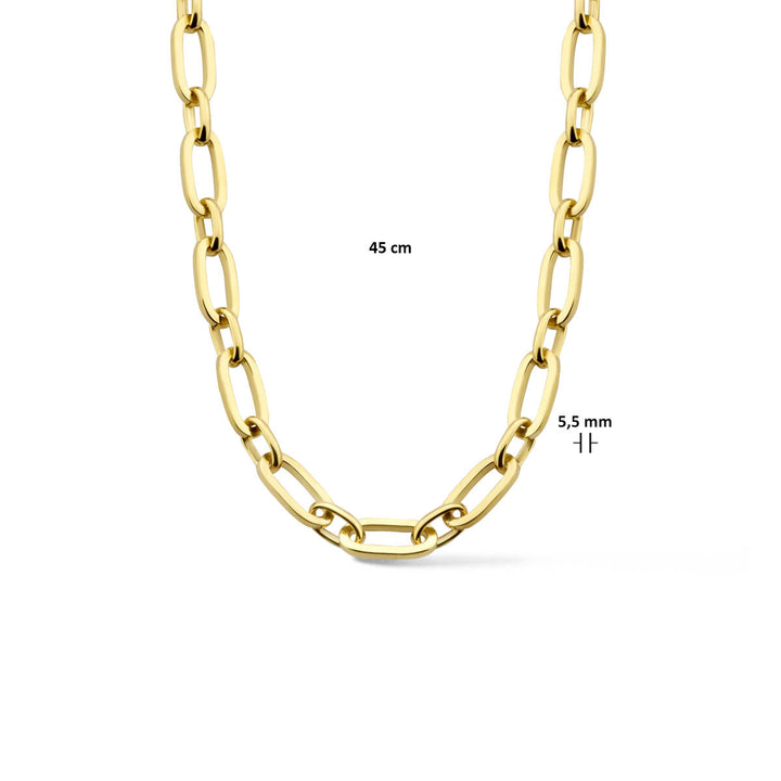 necklace anchor 5.5 mm 45 cm Zilgold (yellow gold with silver core)