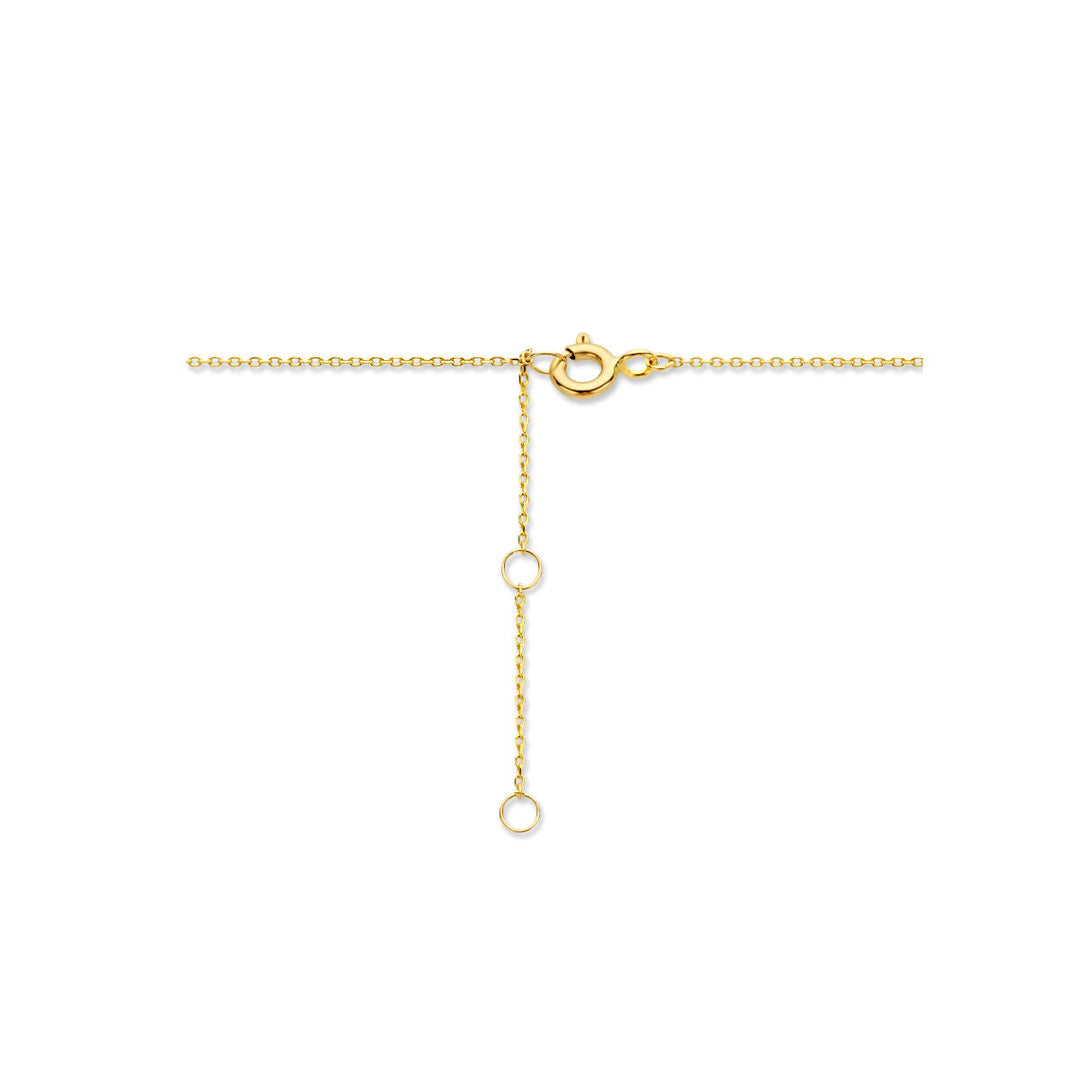 Gold ladies necklace circles 14K