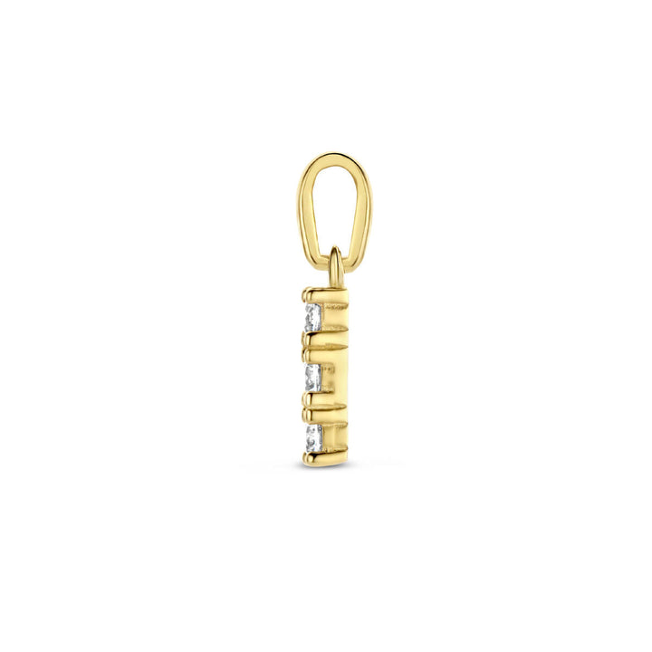 hanger zirkonia 14K geelgoud