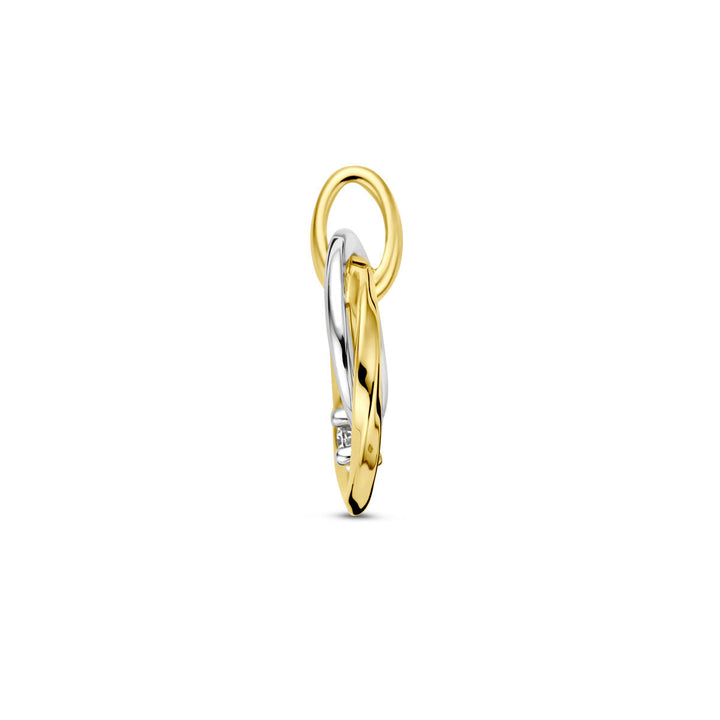 pendant diamond 0.03ct h si 14K bicolor gold yellow/white 