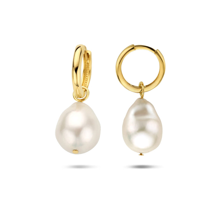 drop earrings baroque pearl 14K yellow gold