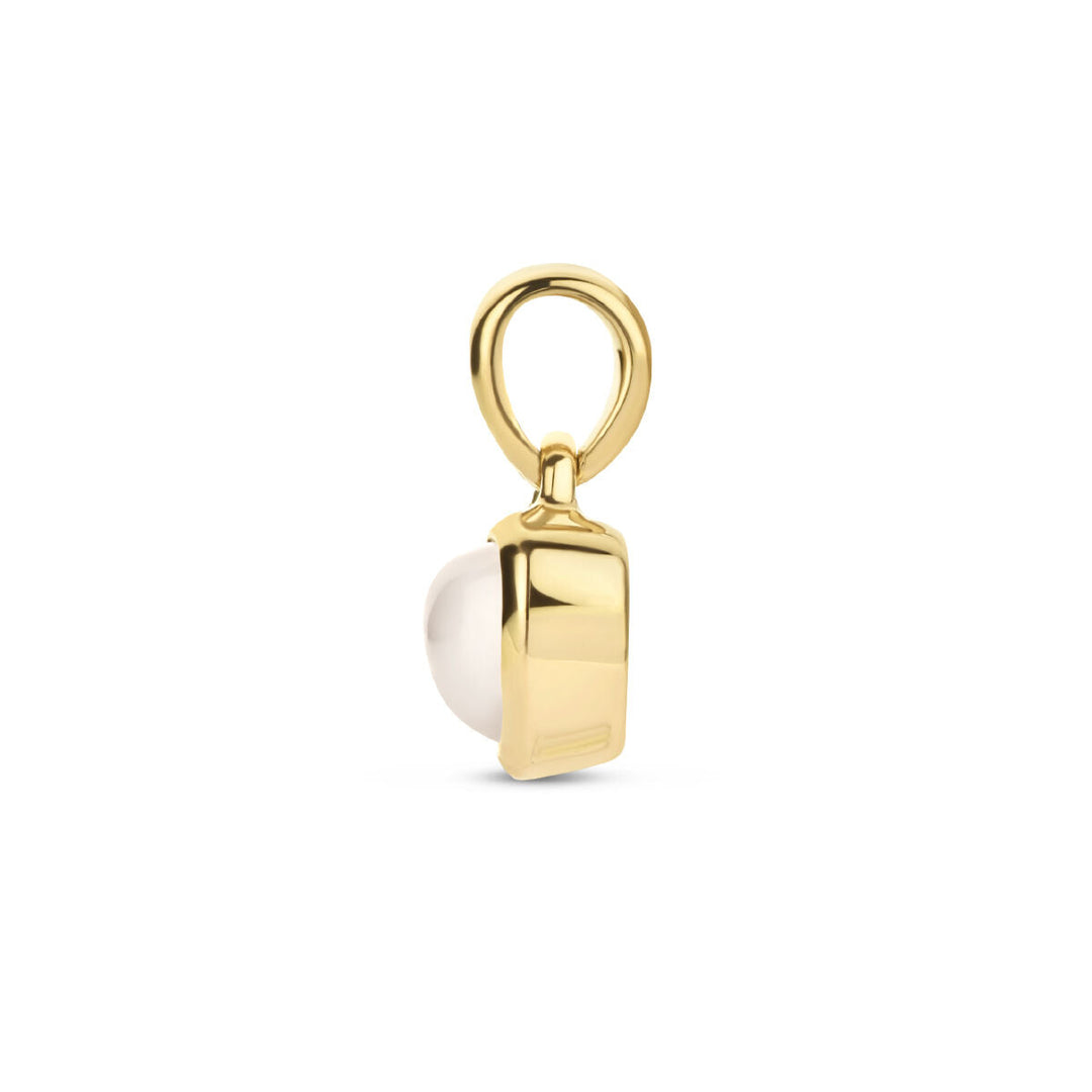 pendant heart moonstone 14K yellow gold