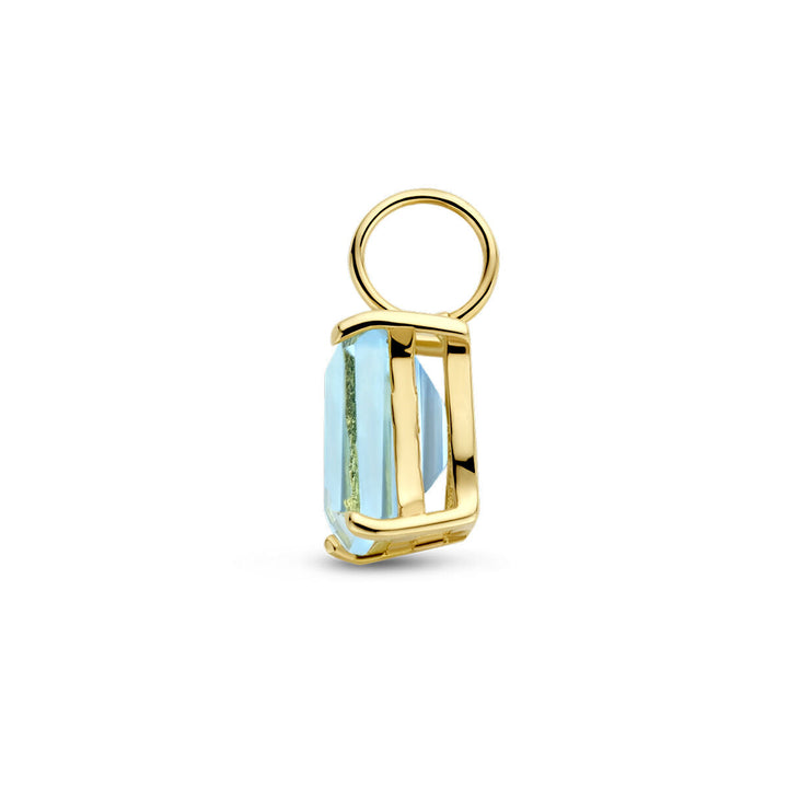 pendant blue topaz 14K yellow gold