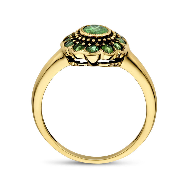 emerald ring 14K yellow gold