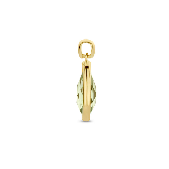 pendant green amethyst 14K yellow gold