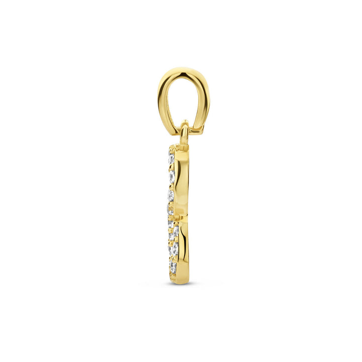 pendant infinity zirconia 14K yellow gold