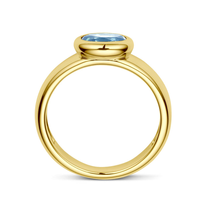 ring london blue topaz 14K yellow gold