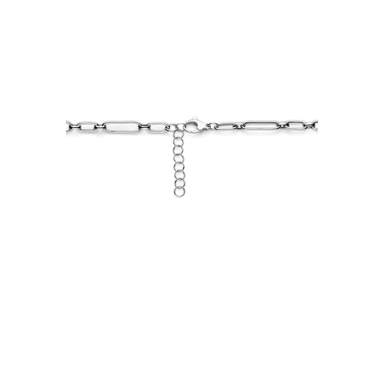 Silver necklace ladies rhodium plated