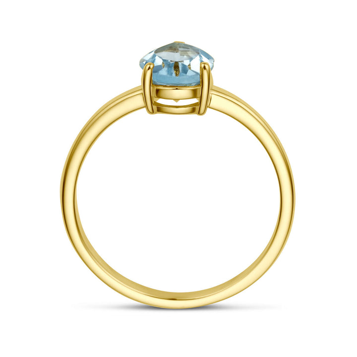 ring blue topaz 14K yellow gold