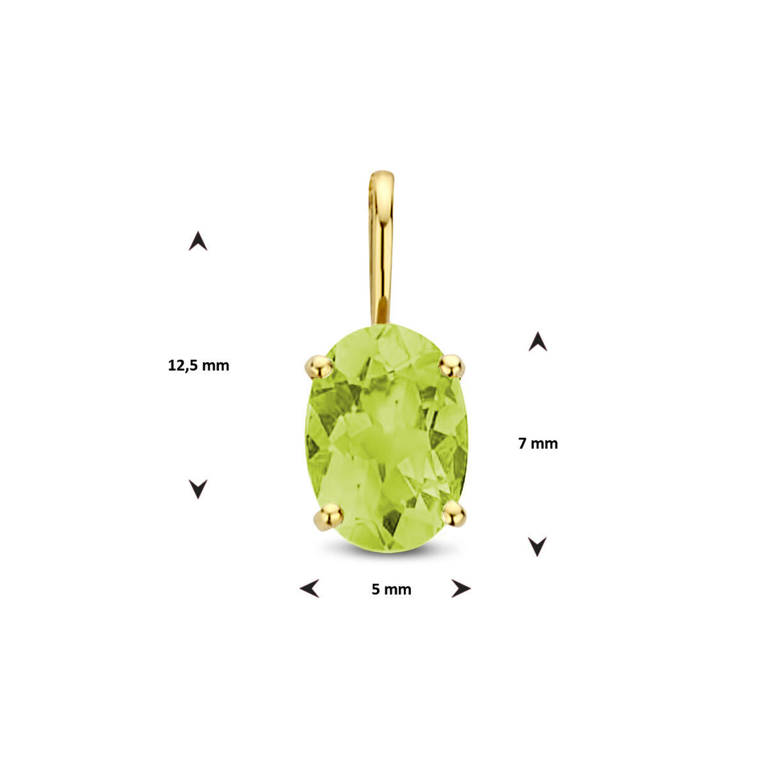 pendant peridot 14K yellow gold