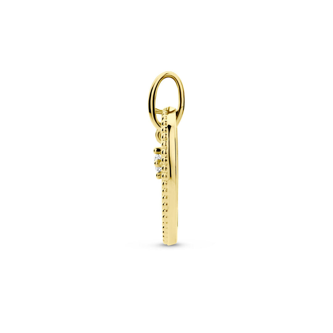 pendant diamond 0.06ct h si 14K yellow gold