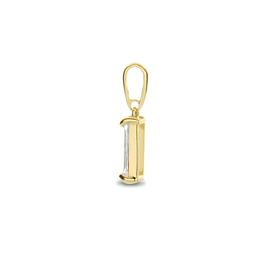 pendant zirconia 14K yellow gold