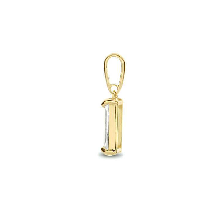 pendant zirconia 14K yellow gold