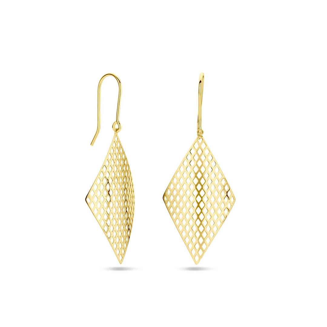 Van der Kooij Collection - earrings diamond French hook 14K yellow gold