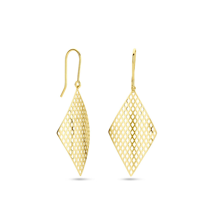 Van der Kooij Collection - earrings diamond French hook 14K yellow gold