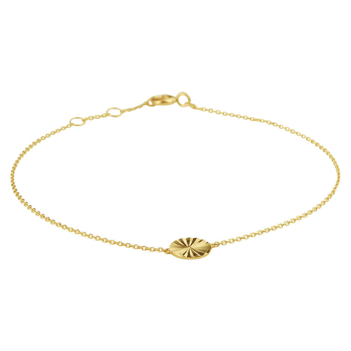 bracelet round 16.5 - 17.5 - 18 cm 14K yellow gold