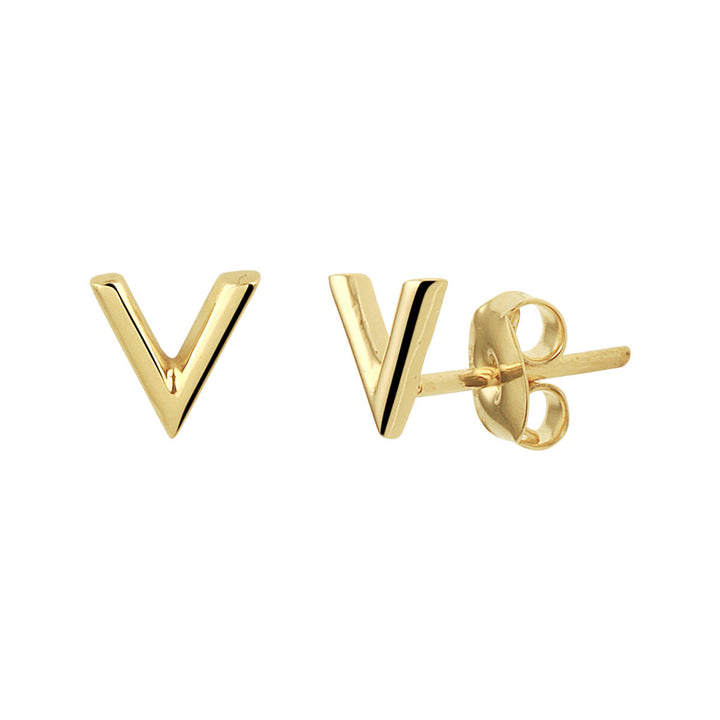 ear studs in 14K yellow gold