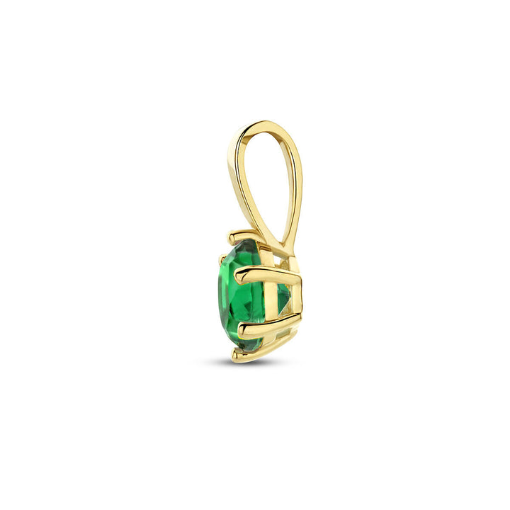 hanger met geboortesteen zirkonia 14K geelgoud