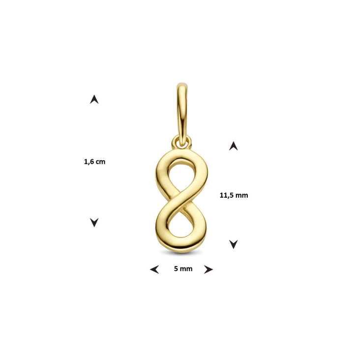 hanger infinity 14K geelgoud