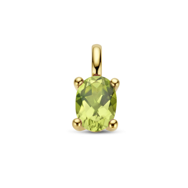 hanger peridot 14K geelgoud