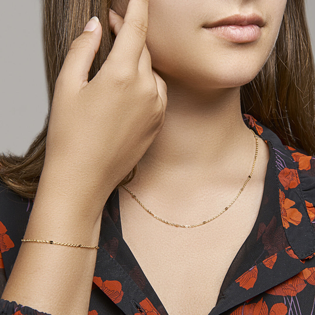 bracelet 1.5 mm 16 - 18 cm 14K yellow gold