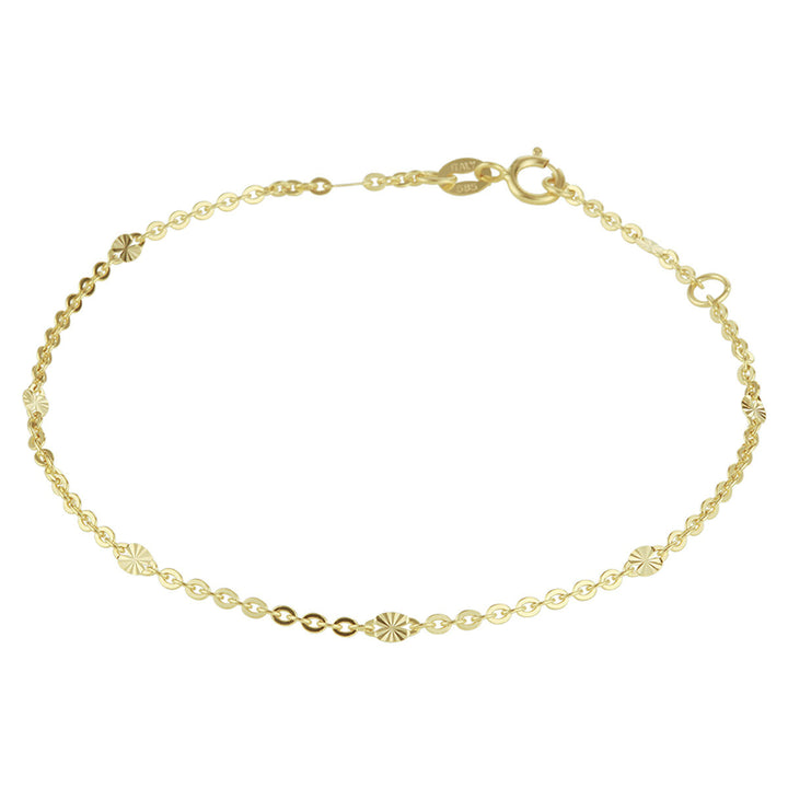 bracelet 1.5 mm 16 - 18 cm 14K yellow gold