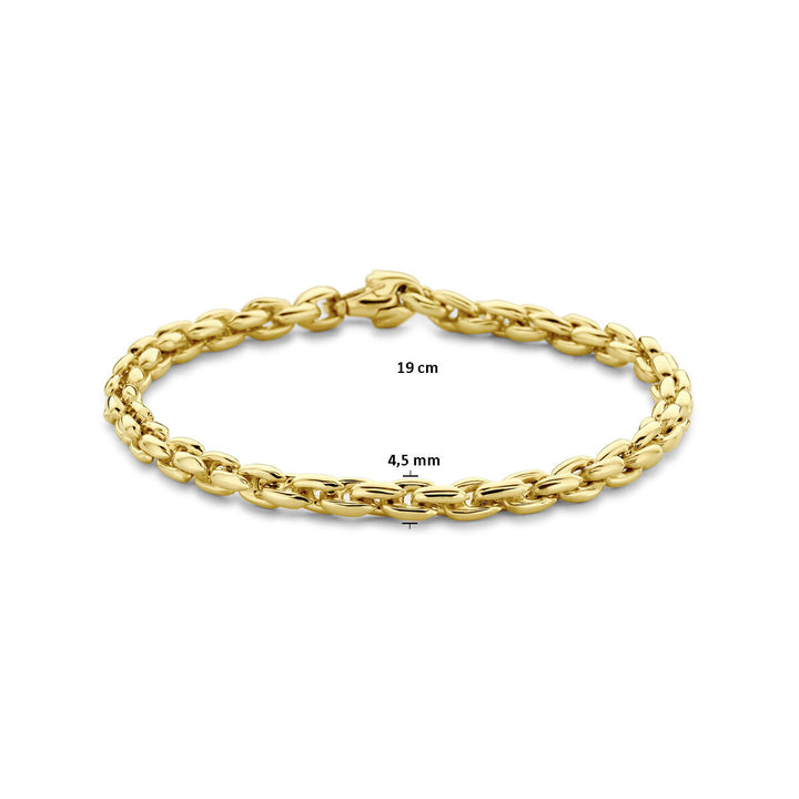 bracelet fantasy link 4.5 mm 19 cm 14K yellow gold