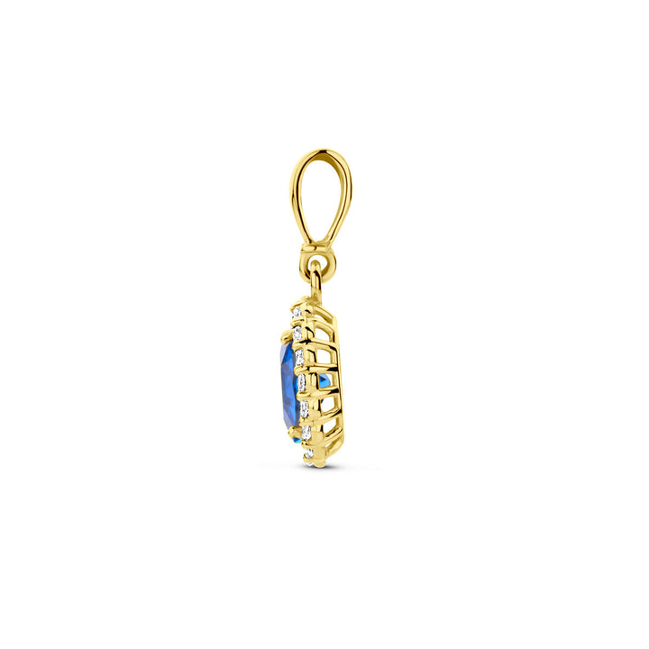 pendant with birthstone zirconia 14K yellow gold