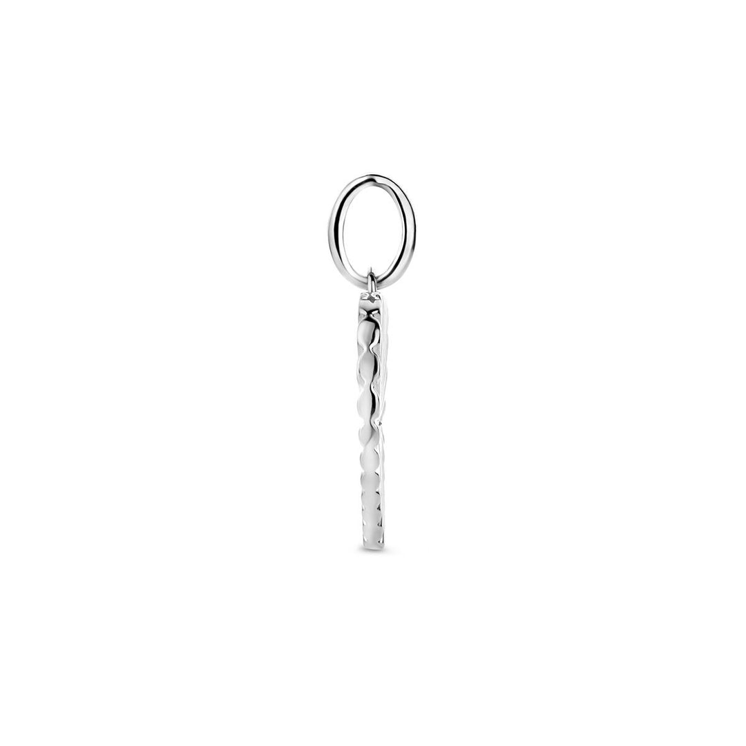 pendant heart diamond 0.015ct j p1 silver rhodium plated
